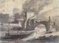 Ansicht des Tibers und Castel St Angelo Neoklassizismus Jacques Louis David